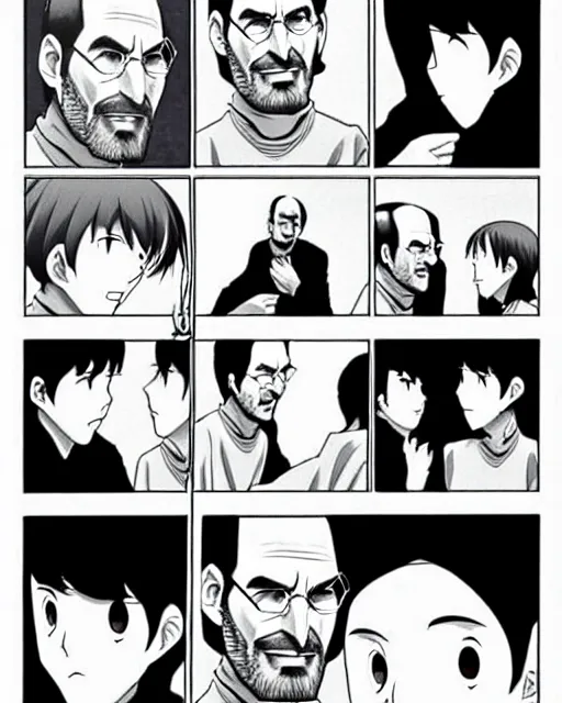 Image similar to steve jobs the manga, best scene