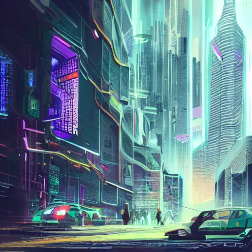 Image similar to liminal space cyberpunk