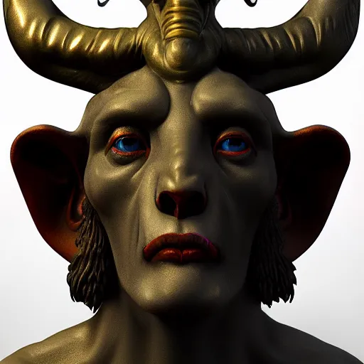 Prompt: a portrait of baphomet, 8 k, zbrush, octane, 8 k, incredibly detailed