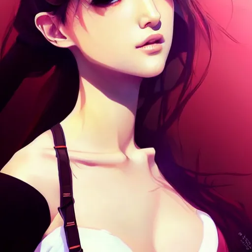 Image similar to a beautiful young japanese natalie portman alluring instagram model in crop top, by guweiz and wlop and ilya kuvshinov and artgerm, symmetrical eyes, aesthetic, gorgeous, stunning, alluring, attractive, artstation, deviantart, pinterest, digital art