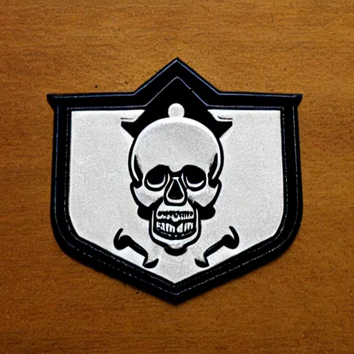 Image similar to skull chevrier, sandra 0 - 8 - 0 in the middle emblem