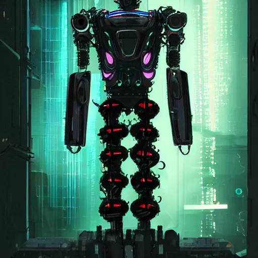 Image similar to cyberpunk mechanoid