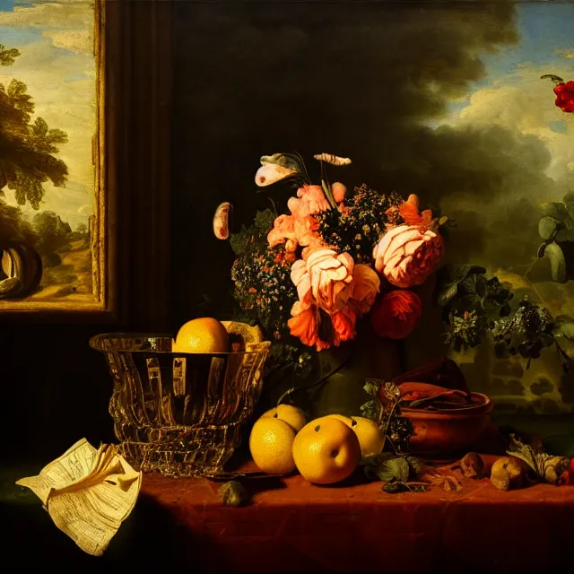 Prompt: a still life, extraordinary masterpiece