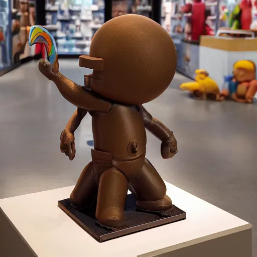 Image similar to cartoon forbidden sculpture toy on display