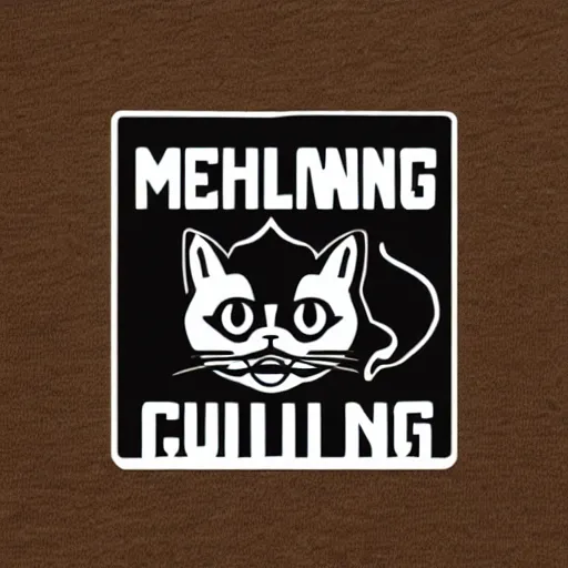 Prompt: yelling cat, logo