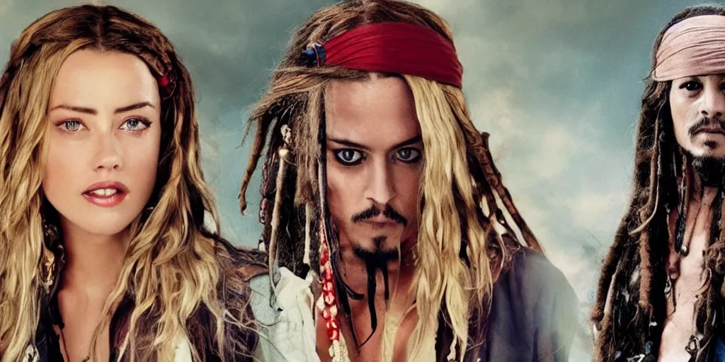 Image similar to amber heard as jack sparrow