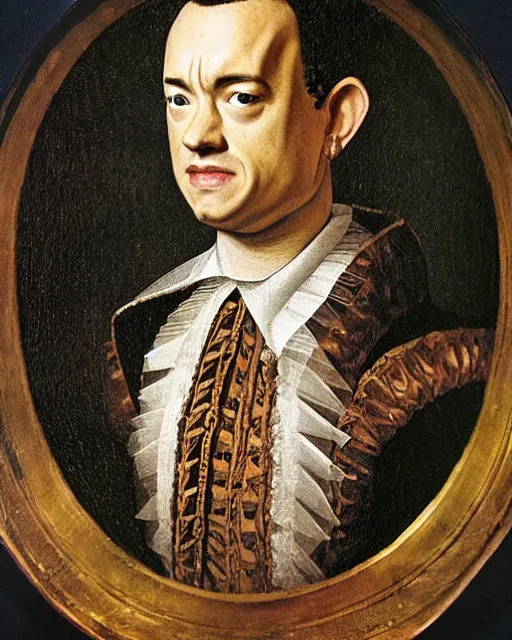 Image similar to a 1 6 0 0 s portrait of tom hanks