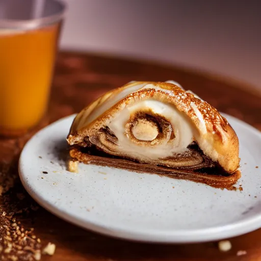 Prompt: louis c k eating a cinnamon roll, extreme close - up, xf iq 4, f / 1. 4, iso 2 0 0, 1 / 1 6 0 s, 8 k, raw, unedited, symmetrical balance, in - frame, sharpened