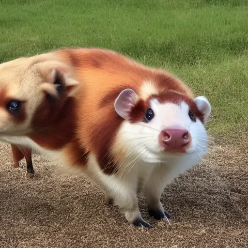 Image similar to A fusion of a cow and a ferret