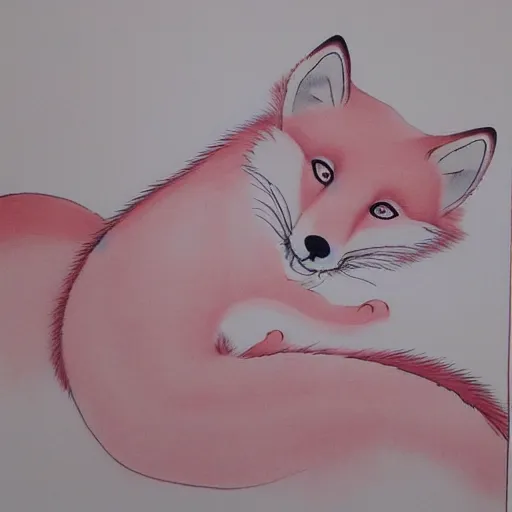 Prompt: sakura fox, by araki hiruhiko