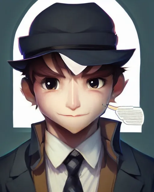 Image similar to character concept art of a cute male anthropomorphic furry detective | | adorable, key visual, realistic shaded perfect face, tufted softly, fine details by stanley artgerm lau, wlop, rossdraws, james jean, andrei riabovitchev, marc simonetti, and sakimichan, trending on weasyl