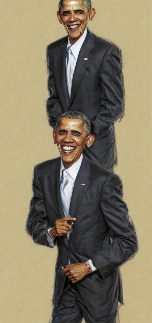 Prompt: barack obama drawing by steve huston, wallpaper