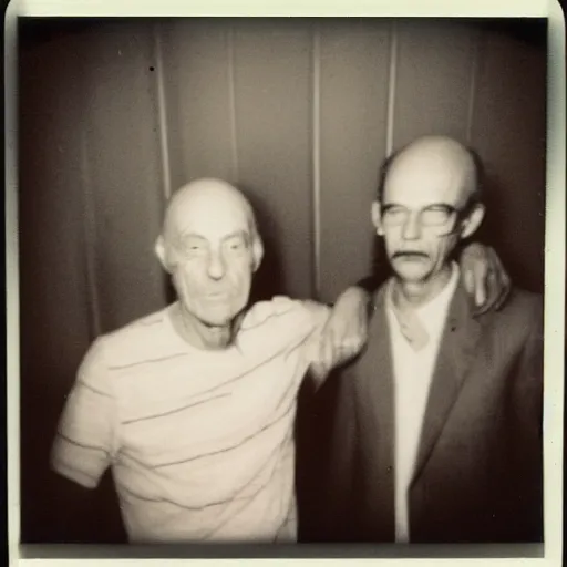 Image similar to found polaroid photo of trash humpers in las vegas