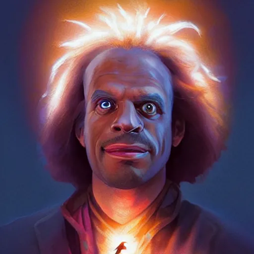 Image similar to portrait of doc brown!!, riding!!!!!!!!!!!!!!!!!!!, on ( ( ( lion king ) ) ) like a horse, disney animation, sharp, illustration, sharp, fanart, anime key art by greg rutkowski, bloom, dramatic lighting sharp focus, cinematic, artbook, smooth, centered