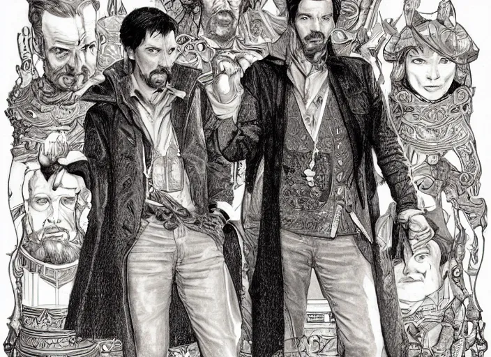 Prompt: a highly detailed swedish portrait of stephen strange, james gurney, james jean