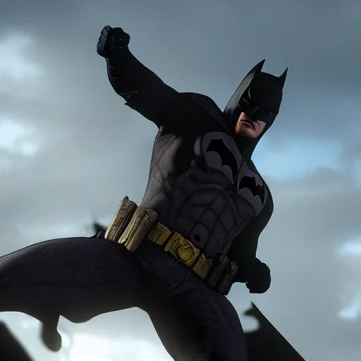 Prompt: Film still of Batman, from Red Dead Redemption 2 (2018 video game)