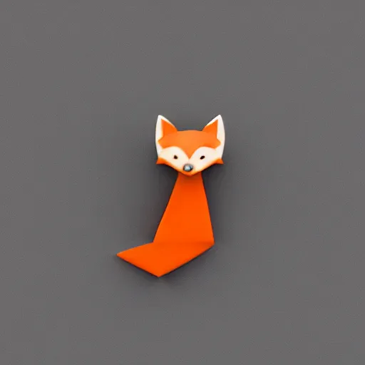 Prompt: matte colored 🦊 fox emoji made of clay, 3D render, perspective white background