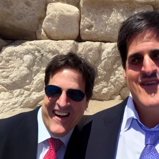 Prompt: photo realistic, selfie, marc cuban at the kotel