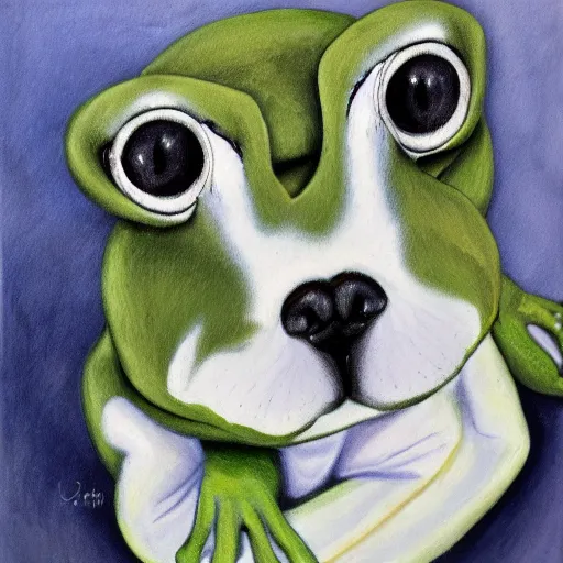 Image similar to portrait frog dog