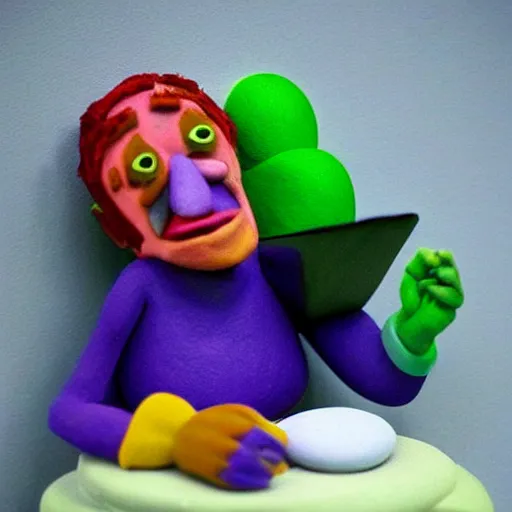 Image similar to colourful claymation art, pinterest, behance,