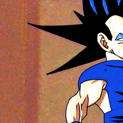 Image similar to photograph still of vegeta in blair witch project