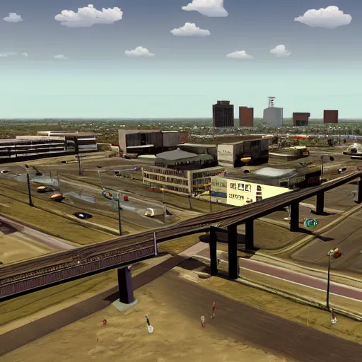 Prompt: Dayton Ohio as a GTA San Andreas style game