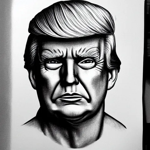 Image similar to anatomical drawing of Donald Trump