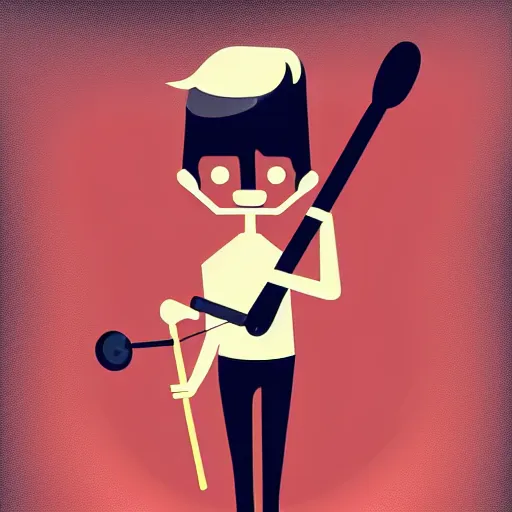 Image similar to a 2 d drummer character design, vector art, digital art, portrait, 4 k, 8 k, sharp focus, smooth, illustration, concept art