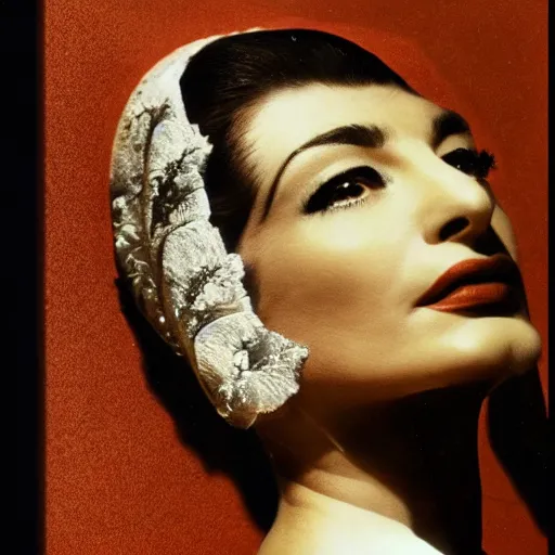 Image similar to symmetry, beautiful maria callas, cinematic shots