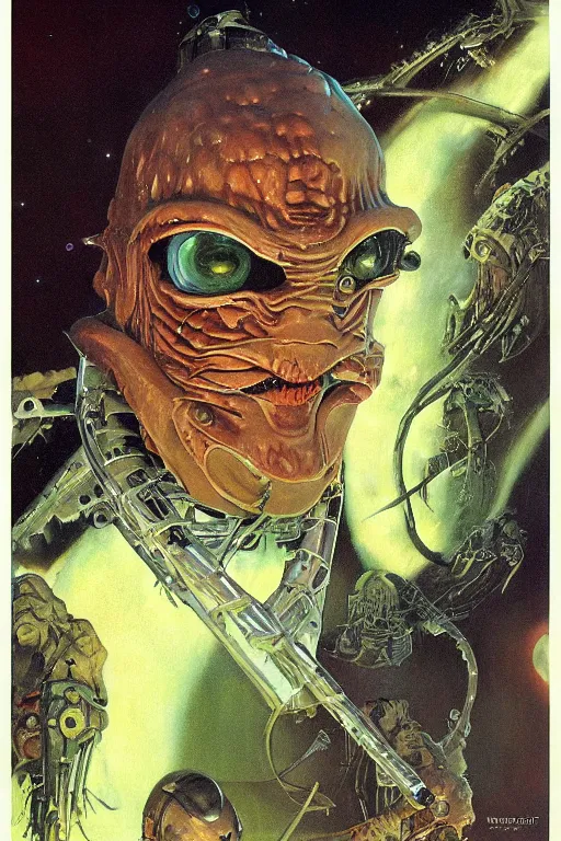 Image similar to extraterrestrial beast by wayne barlow, norman rockwell, boris vallejo