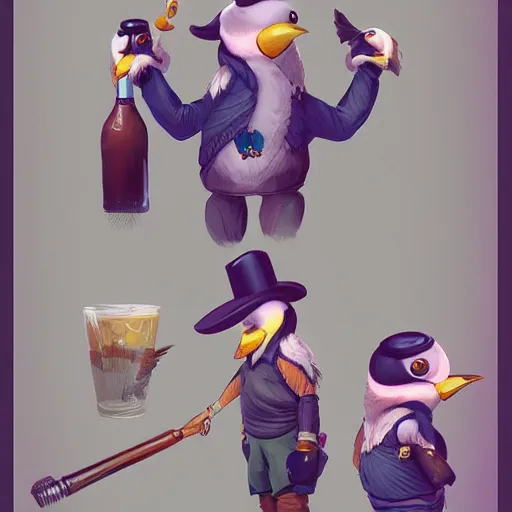 Prompt: cachaceiro bebum pinguco alcoolatra concept art, trending on artstation