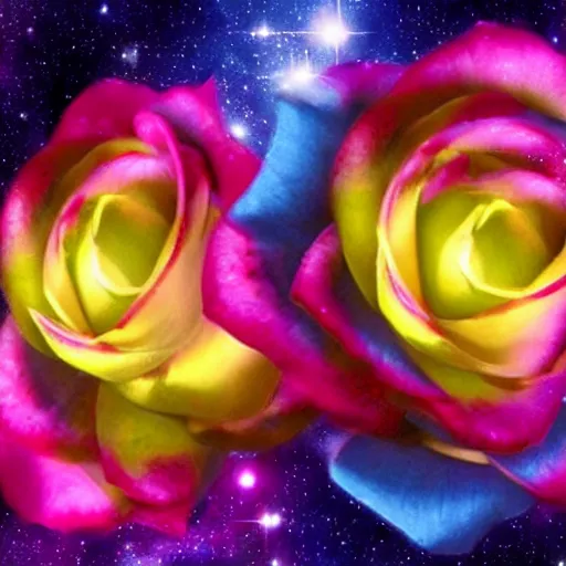 Prompt: rose and nebula combination