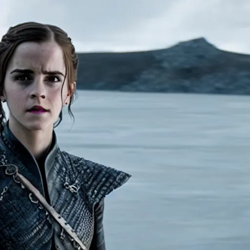 Image similar to A still of Emma Watson in Game of Thrones