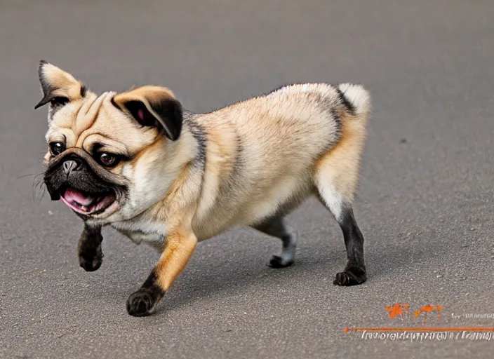 Image similar to fox into the shape of a pug