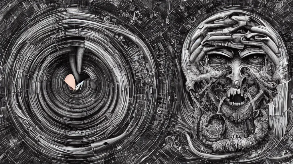 Image similar to Heart of the internet, style of Giger, H. R. GIGER, 4K, highly detailed