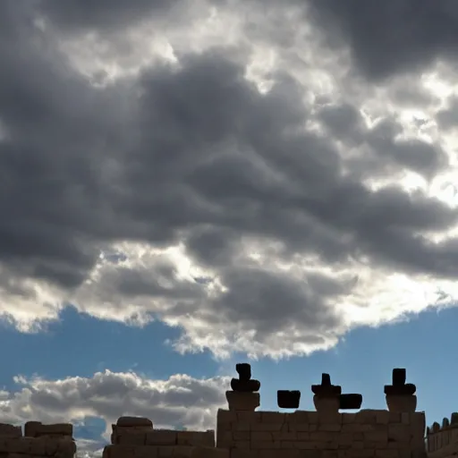 Image similar to clouds look like the second temple in jerusalem the beis hamikdash