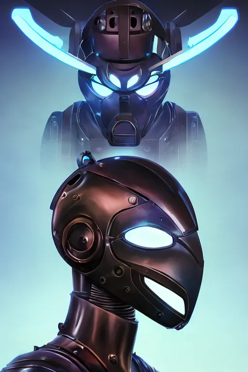 Image similar to epic mask helmet robot ninja portrait stylized as fornite style game design fanart by concept artist gervasio canda, behance hd by jesper ejsing, by rhads, makoto shinkai and lois van baarle, ilya kuvshinov, rossdraws global illumination radiating a glowing aura global illumination ray tracing hdr render in unreal engine 5