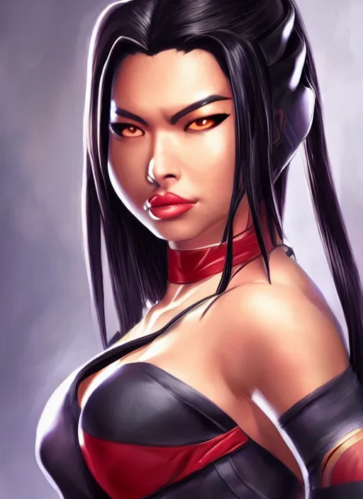 Image similar to katana from mortal kombat, drawn by artgerm, studio quality