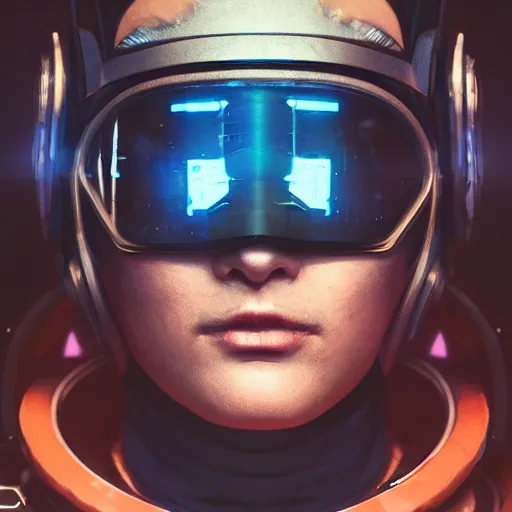 Image similar to a hyper realistic character concept art of a cyberpunk space force captain, half body, front facing camera, 4 k rendered in octane, trending in artstation, cgsociety, 4 k post - processing highly detailed by wlop, junji murakami, mucha klimt, sharandula, hiroshi yoshida, artgerm, craig mullins, dramatic, moody cinematic lighting