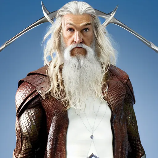 Image similar to aquaman gandalf, dslr profile photo