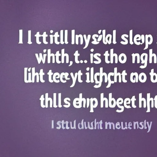 Image similar to i still see the light, i still see the light, and when i go to sleep i think about you every night