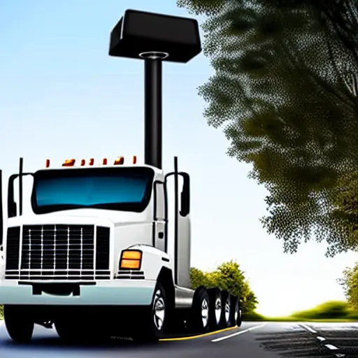 Image similar to truck dangling from atop a street light pole