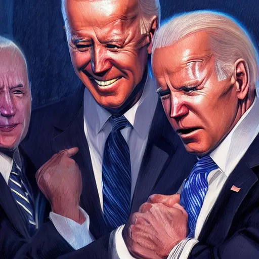 Image similar to joe biden crying, dramatic lighting, cinematic, establishing shot, extremly high detail, photorealistic, cinematic lighting, artstation, style by James Gurney