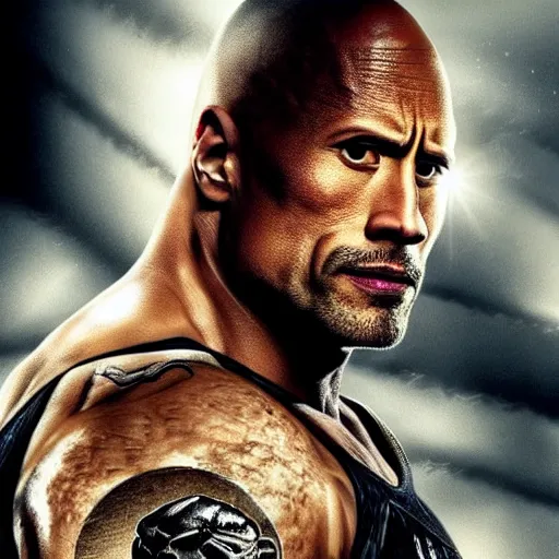 Image similar to Dwayne Johnson in the punisher digital art 4k detailed super realistic