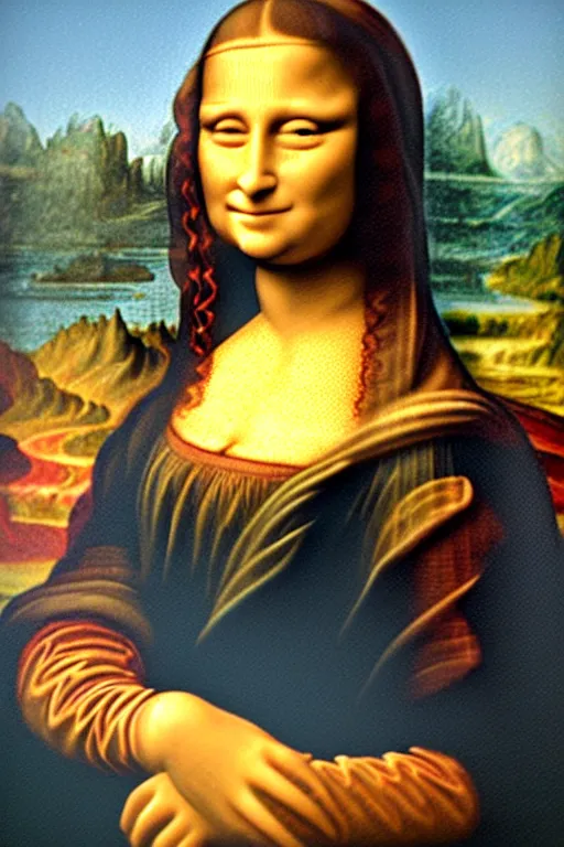 Image similar to mona lisa barbie doll, photorealistic, highly detailed,