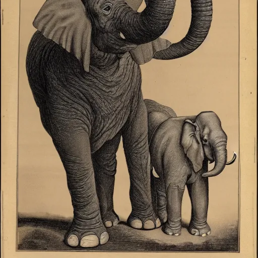 Image similar to creature with the body of an elephant and the head of a human