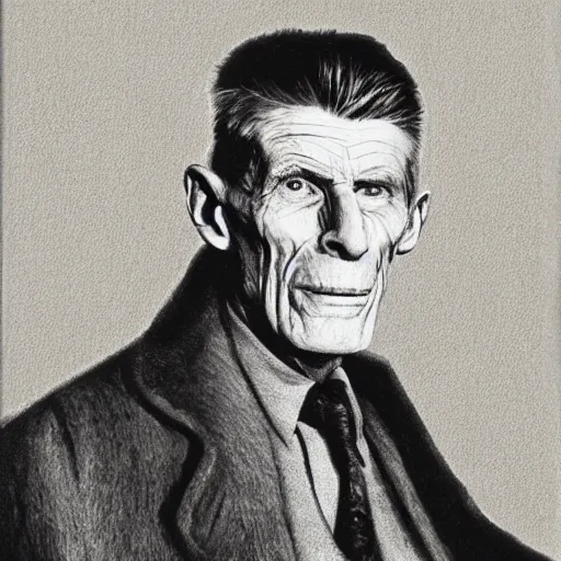 Prompt: Art piece by Samuel Beckett