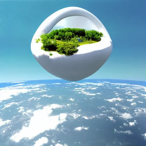 Image similar to floating island in space