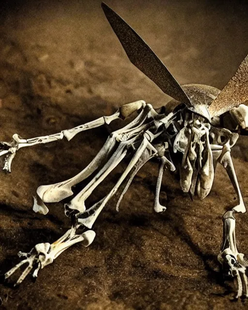 Prompt: a dramatic shot of a skinny biomechanical moth made of bones and obsidian with cyber muscles and insect parts and pale skin fighting a world war one soldier in eerie trenches of verdun at night while it's raining