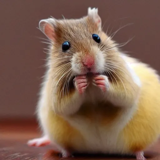 Image similar to “super strong hamster with muscles, flexing its arms”